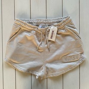 Six Stories Wifey Statement Shorts - Champagne - Size Small. NWT.